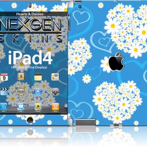 Nexgen Hearts and Daisies 3D -koristetarrasarja iPad 2/3/4 -laitteelle