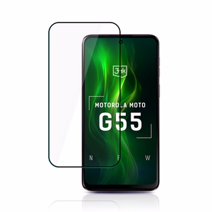 Karkaistu lasi 3mk HardGlass Max Lite musta Motorola Moto G55 5G:lle
