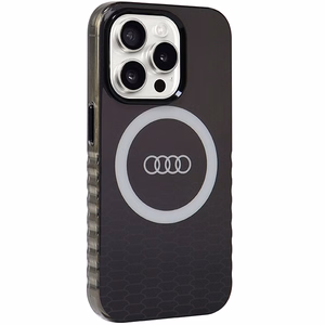 Audi IML Big Logo MagSafe Suojakuori iPhone 15 Pro:lle - musta