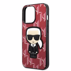 Karl Lagerfeld KLHCP13LPMNIKPI iPhone 13 Pro / 13 6.1" kovakuori punainen/punainen Monogram Ikonik Patch