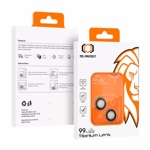Karkaistu lasi Tel Protect Titanium Lens 99% AR kameralle iPhone 13/13 Mini:lle läpinäkyvä (linssi 2 kpl)