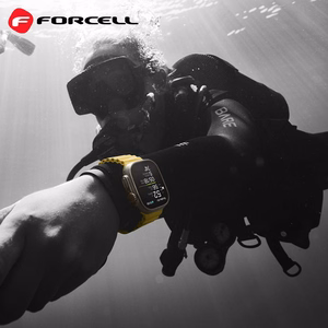 Strap do Apple Watch Forcell F-Design FA12 silicone holes 42 / 44 / 45 / 49 mm yellow