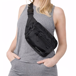 Wozinsky WSB-W1 unisex-olkalaukku säädettävällä hihnalla, vedenpitävä - musta