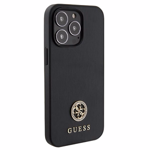 Guess Strass Metal Logo iPhone 13 Pro 6.1" Suojakuori - musta