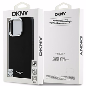 DKNY Plain Hopeinen Logo MagSafe iPhone 16 Pro Max:lle Suojakuori - Musta