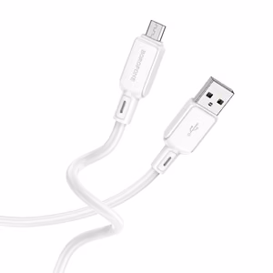 Borofone Cable BX94 Crystal color - USB to Micro USB - 2.4A 1 metre white