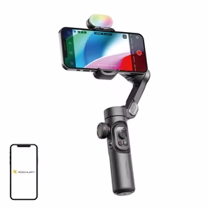 AOCHUAN XE gimbaali RGB-valaistuksella (musta)