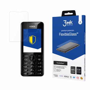 Nokia 206 – 3mk FlexibleGlass puhelimen näytönsuoja