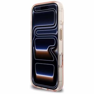Guess IML Script Metal MagSafe Suojakuori iPhone 17 Pro:lle - Vaaleanpunainen