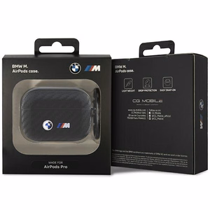 BMW BMAPWMPUCA2 AirPods Pro suojus musta/musta Carbon Double Metal Logo