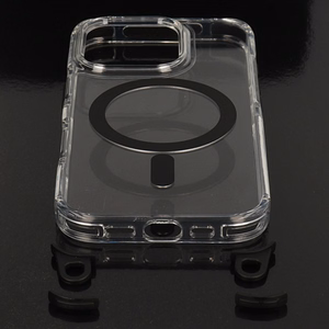 Tel Protect Strap Clear Case for Iphone 15 black