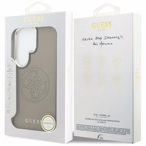 Guess suojakuori Perforated Logo MagSafe Samsung Galaxy S26 Ultra:lle ruskea