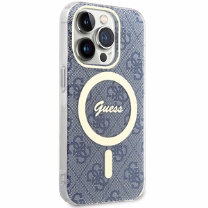 Guess IML 4G MagSafe case for iPhone 15 Pro - blue