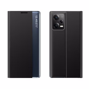 New Sleep Case Suojakuori Xiaomi Redmi Note 12 5G / Poco X5 5G:lle kippujalustan kanssa musta