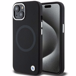 BMW Signature Liquid Silikoninen MagSafe Suojakuori iPhone 15:lle - musta
