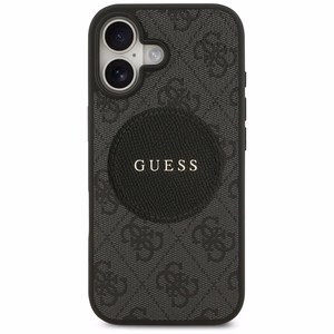 Guess 4G Circle Classic Logo MagSafe Suojakuori iPhone 17:lle - musta