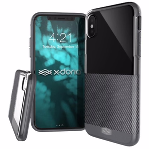 X-Doria Dash Ballistic Nylon suojakuori laitteelle iPhone X, harmaa ja musta