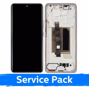 LCD Display Compatible With Xiaomi Redmi Note 14 Pro+ 5G with Frame / Lavender Purple / (Service Pack)