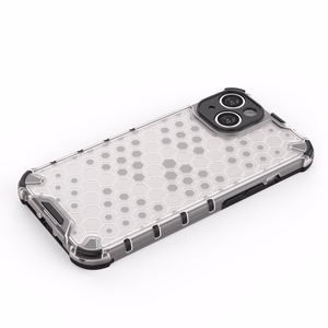 Honeycomb tapauksessa iPhone 14 panssaroitu hybridi kansi läpinäkyvästä
