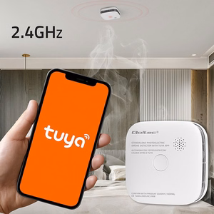 Qoltec 52579 Langaton savunilmaisin akulla | Tuya | Wi-fi | anturin käyttöikä 10 vuotta | hälytys 85dB | LED