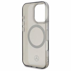 Mercedes Silver Ring MagSafe Suojakuori iPhone 16 Pro:lle - musta
