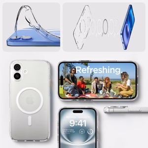 Spigen Liquid Crystal Mag MagSafe Suojakuori iPhone 16 - kirkas