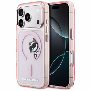 Karl Lagerfeld IML Peekaboo MagSafe Suojakuori iPhone 17 Prolle - Vaaleanpunainen