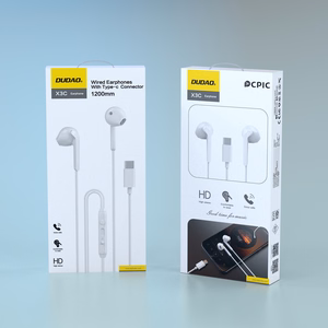 Dudao X3C in-ear langalliset USB-C-kuulokkeet 1,2 m - valkoinen