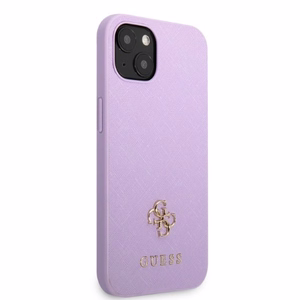 Guess GUHCP13SPS4MU iPhone 13 mini 5.4" violetti/violetti kovakuori Saffiano 4G Small Metal Logo