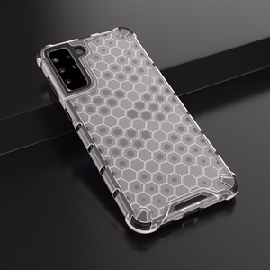 Honeycomb tapauksessa panssaroitu kansi geelirunko Samsung Galaxy S22 + (S22 Plus) läpinäkyvästä
