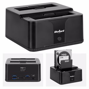 Rebel-telakointiasema HDD/SSD-levyille, USB 3.0