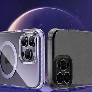 Kingxbar PQY Ice Crystal Series magneettinen kotelo iPhone 14 Plus MagSafe harmaa