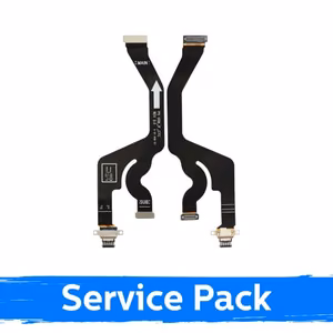 Samsung Galaxy S25 Edge (S937) silver charging-port assembly with flex cable (Service Pack)
