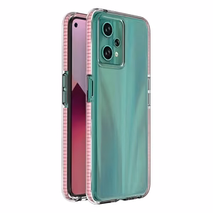 Spring Kotelo Realme 9 Pro silikoni suojus kehys vaaleanpunainen vaaleanpunainen