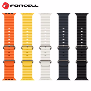 Strap do Apple Watch Forcell F-Design FA12 silicone holes 42 / 44 / 45 / 49 mm yellow
