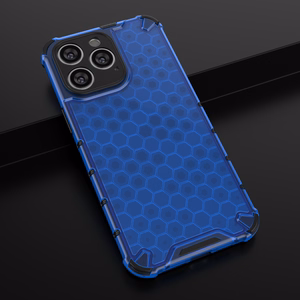Honeycomb tapauksessa iPhone 14 Pro Max panssaroitu hybridi suojus sininen