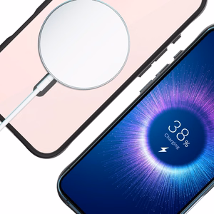 3mk Satin Armor MagCase MagSafella iPhone 16:lle - Kirkas mustalla kehyksellä