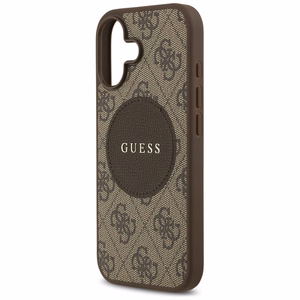 Guess 4G Circle Classic Logo MagSafe Suojakuori iPhone 17:lle - ruskea