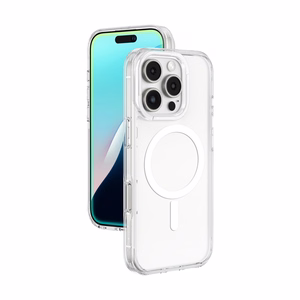AmazingThing Minimal Mag Suojakuori Magneettisella Renkaalla iPhone 16 Pro:lle - läpinäkyvä
