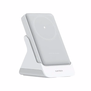 Cuktech WPB100N varavirtalähde 10 000 mAh, 20 W, magneettikiinnityksellä ja jalustalla – valkoinen