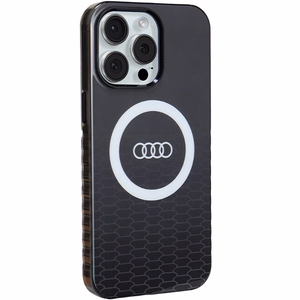 Audi IML Big Logo MagSafe Suojakuori iPhone 15 Pro Max:lle - musta
