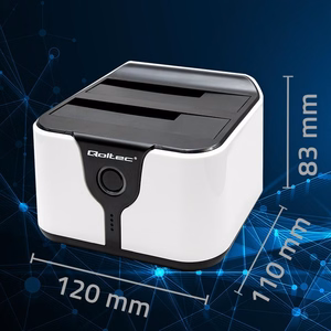 SATA III USB 3.0 Super speed 5Gb/s with Clonning function (Qoltec 50309 HDD SSD 2.5" 3.5" docking station)