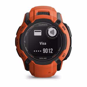 Garmin Instinct 2X Solar 2,79 cm (1,1") MIP, 50 mm, digitaalinen 176 × 176 pikselin kosketusnäyttö, punainen, GPS (satelliitti)