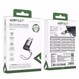 Acefast J8 USB-C - USB-A Adapter - Gray