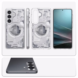 Spigen Ultra Hybrid Mag MagSafe Case for Samsung Galaxy S26+ Zero One - Clear and White
