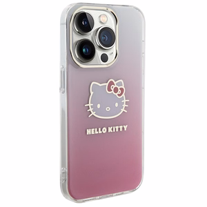 Hello Kitty IML Gradient Electrop Kitty Head suojakuori iPhone 13 Pro / 13:lle - vaaleanpunainen