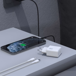 Dudao A26LEU PD 20W GaN USB-C Wall Charger with USB-C to Lightning Cable - Black