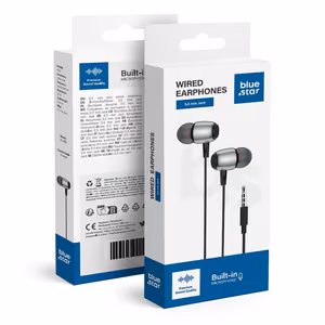 Johdolliset kuulokkeet Jack 3,5 mm Blue Star M09 1,2 m musta