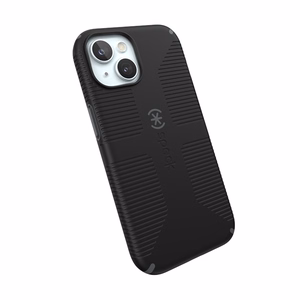 Speck Candyshell Grip MagSafe - Suojakuori iPhone 17e / 16e / 15 / 14 / 13 (musta / liuskekivi harmaa)
