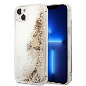Guess GUOHCP14MGLHFLGO iPhone 14 Plus 6.7 "kulta / kultainen kovakotelo Glitter Charms